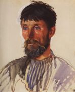 Портрет крестьянина И.Д.Голубева. 1914 - Серебрякова