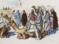 Рынок с верблюдами. Марракеш. 1932 - Серебрякова