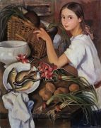 Тата с овощами. 1923 - Серебрякова