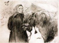 Баба с лошадью. 1899 - Серов