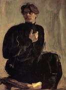 Портрет писателя А.М.Горького. 1905 - Серов