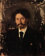 Портрет художника И.Е.Репина. 1892 - Серов