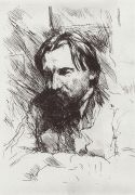 Портрет художника-гравера В.В.Матэ. 1898-1899 - Серов