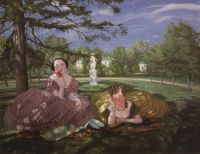 Две дамы в парке. 1919 - Сомов