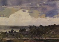 Пейзаж с озером. 1896 - Сомов