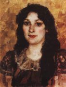 Портрет Елизаветы Августовны Суриковой, жены художника. 1888 - Суриков