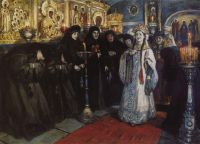 Посещение царевной женского монастыря. 1912 - Суриков