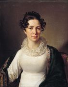 Портрет Анны Андреевны Тропининой, сестры художника 1827. Холст, масло. 72х57 см - Тропинин