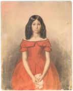 Портрет Н.П.Жданович в детстве. 1846г.  - Федотов