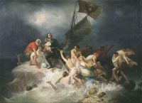 Петр Великий спасает утопающих на Лахте. 1844  - Шамшин