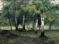 Березовый лес. 1908, холст, масло. 110х143 см - Шильдер