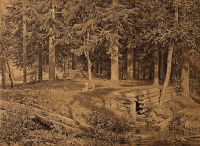 Еловый лес (У ручья). 1890 50,3х67,8 - Шишкин