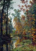 Осенний пейзаж.Парк в Павловске 1888 41.х31 - Шишкин