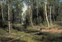 Ручей в березовом лесу. 1883, холст, масло, 105х153 см - Шишкин