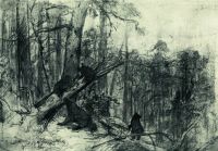 Утро в сосновом лесу. Конец 1880-х 23,2х33,5 - Шишкин