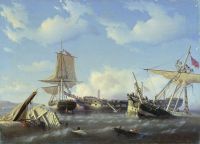 Абордаж. Эпизод из английских морских войн. 1848  - Юшков