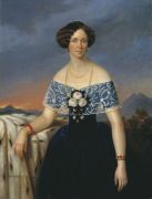 Портрет неизвестной в синем платье. 1852  - Яковлев