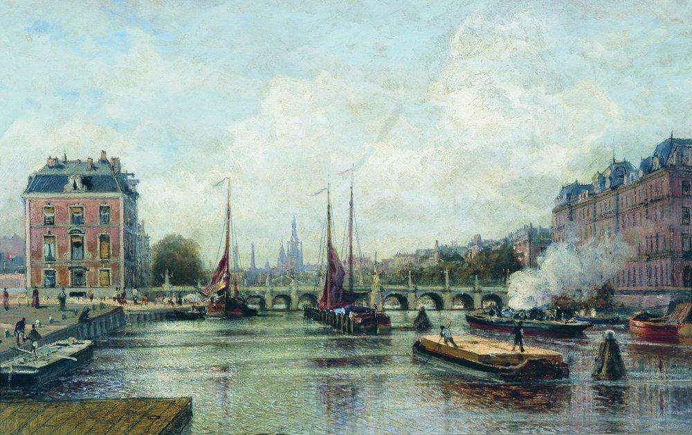 Город на реке. Амстердам. 1870-е - Боголюбов Алексей Петрович