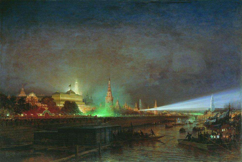 Иллюминация Кремля. 1883 - Боголюбов Алексей Петрович