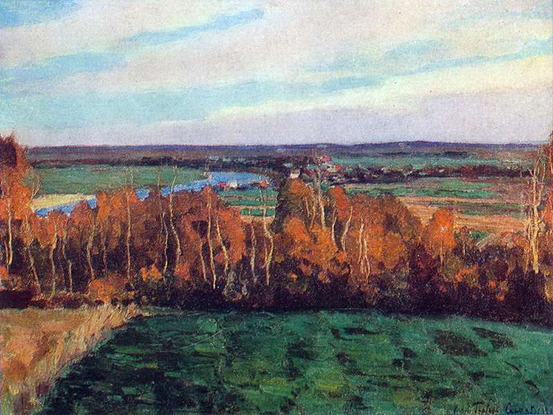 1922 Долина Москвы-реки. Осенние дни. Х., м. Смоленск - Грабарь Игорь Эммануилович