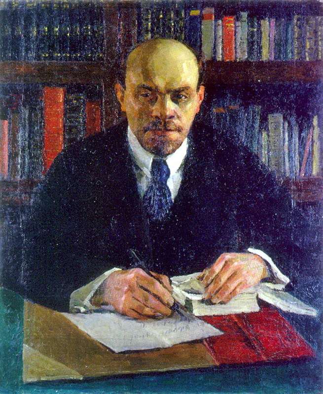1933 Ленин в рабочем кабинете в Кремле. Х.,м. - Грабарь Игорь Эммануилович