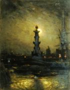 Биржа ночью. Петербург. 1878 - Боголюбов