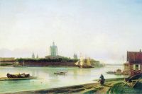 Вид Смольного монастыря с Большой Охты. Начало 1870-х - Боголюбов