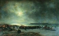 Гибель фрегата Александр Невский (Вид ночью). 1868 год. 1868 - Боголюбов