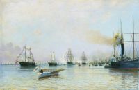 Парад кораблей Балтийского флота по случаю прихода германской эскадры в 1888 году. 1888 - Боголюбов