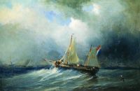 Парусник в море. 1864 - Боголюбов