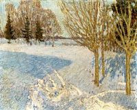 1901 Winter landscape. Oil on canvas. 57.8x71.1 - Грабарь