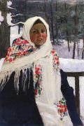 Девушка в русском платке. Х., м.,  63х94 Челябинск - Грабарь
