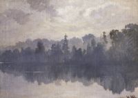 Крестовский остров в тумане. 1880-1890-е 27,2х36,2 - Шишкин