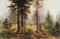Туман в лесу. 1890-е 27х34 - Шишкин